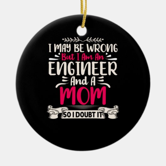 エンジニアはエンジニアで母です セラミックオーナメント (正面)