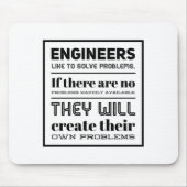 エンジニアは問題を解決するのが好きだ。 マウスパッド (正面)