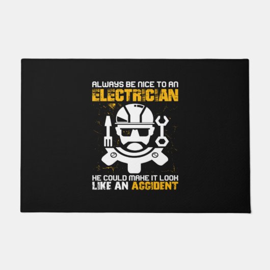 エンジニアは常に電気技師に優しい ドアマット (正面)