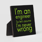 エンジニアは決して間違ったおもしろい贈り物を作らない フォトプラーク (正面)