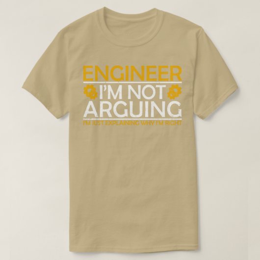エンジニアは議論していない Tシャツ (デザイン正面)