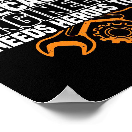 エンジニアはCNCにヒーローを必要とするので機械工 ポスター (角)