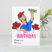 エンジニアへの誕生日カード カード (スタンド正面)