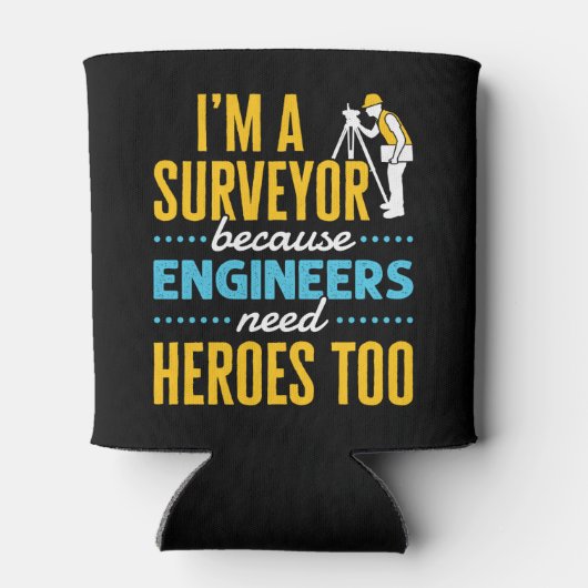 エンジニアもヒーローを必要とするので、私は測量士だ 缶クーラー (裏面)