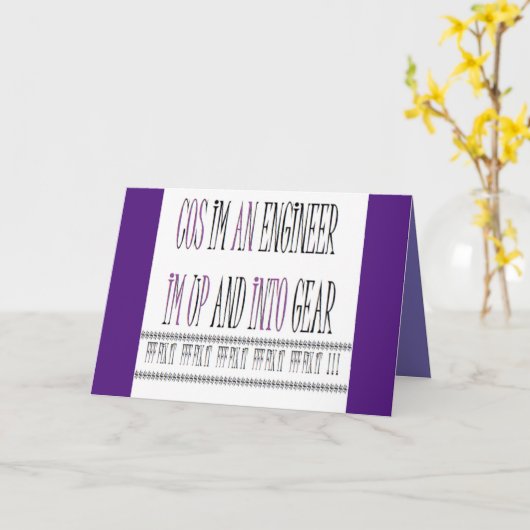 エンジニアやものを直す人のためのメッセージ カード (黄色い花)