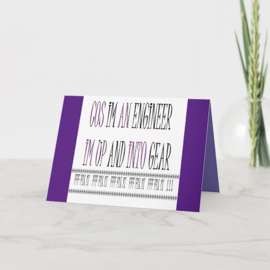 エンジニアや物を直す人のためのメッセージ カード (正面)