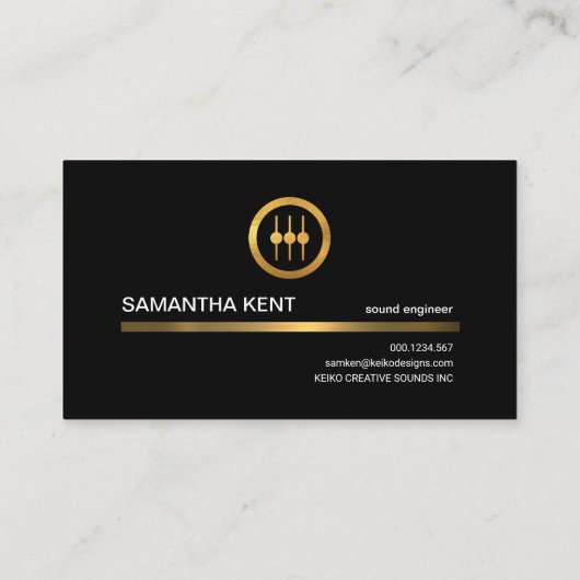 エンジニアを混合する運動赤い煙の音波 名刺 (裏面)