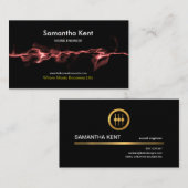 エンジニアを混合する運動赤い煙の音波 名刺 (正面/裏面)