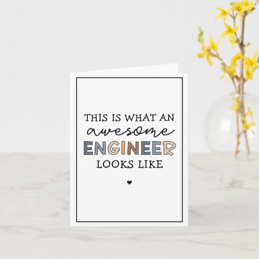 エンジニアエおもしろいンシ素晴らしニア |エンジニアリング カード (黄色い花)