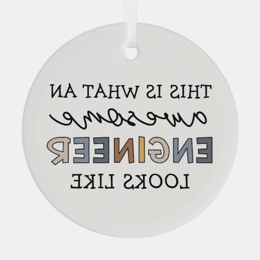 エンジニアエおもしろいンシ素晴らしニア |エンジニアリング ガラスオーナメント (裏面)