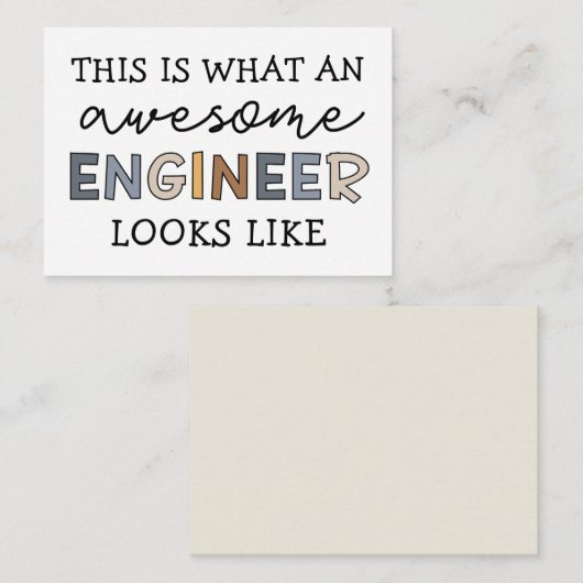 エンジニアエおもしろいンシ素晴らしニア |エンジニアリング ノートカード (正面/裏面)