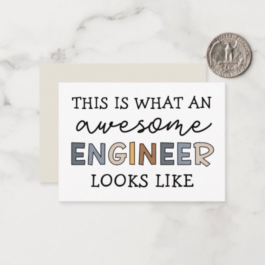 エンジニアエおもしろいンシ素晴らしニア |エンジニアリング ノートカード (正面/裏面インサイチュ)
