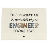 エンジニアエおもしろいンシ素晴らしニア |エンジニアリング ラージペーパーバッグ (裏面)