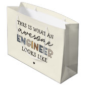 エンジニアエおもしろいンシ素晴らしニア |エンジニアリング ラージペーパーバッグ (裏面アングル)