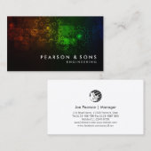 エンジニアエンジニアリング抽象芸術ギア 名刺 (正面/裏面)