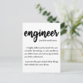 エンジニアギフト、エンジニア定義 ポストカード (スタンド正面)