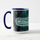 エンジニアクレーンのオペレータがクリスマスを追跡 マグカップ (左)