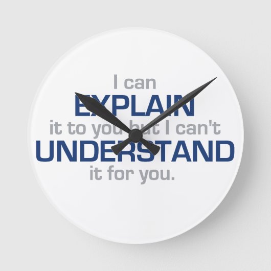 エンジニアズモットー – サイエンス型物 ラウンド壁時計 (正面)