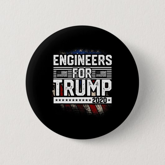 エンジニアズ・フォー・トランプ 再選トランプ 缶バッジ (正面)