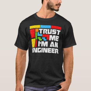エンジニアチルドレンズトイビッグ建物ブロックBui Tシャツ