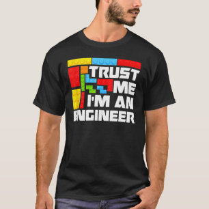 エンジニアチルドレンズトイビッグ建物ブロックBui Tシャツ