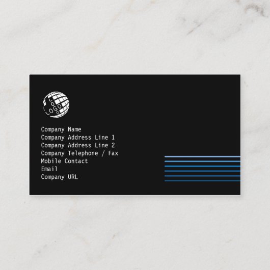 エンジニアテクニカルスキルブルービームビジネスカード 名刺 (裏面)