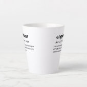 エンジニアディクおもしろいショナリ定義 カフェラテマグ (正面)