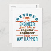 エンジニアハピ退職したアエンジニアリング退職 ポストカード (正面/裏面)