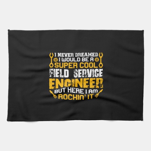 エンジニアフすごいィールドカッコいい・サービス・エンジニア キッチンタオル (横)