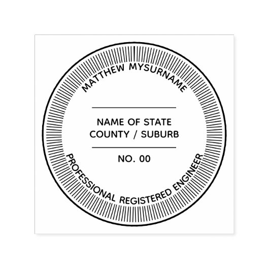 エンジニアプロフェッショナルLLCシールカスタム州 セルフインキングスタンプ (デザイン)