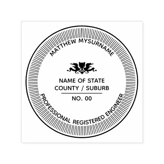 エンジニアプロフェッショナルLLCシール（クレスト付） セルフインキングスタンプ (デザイン)