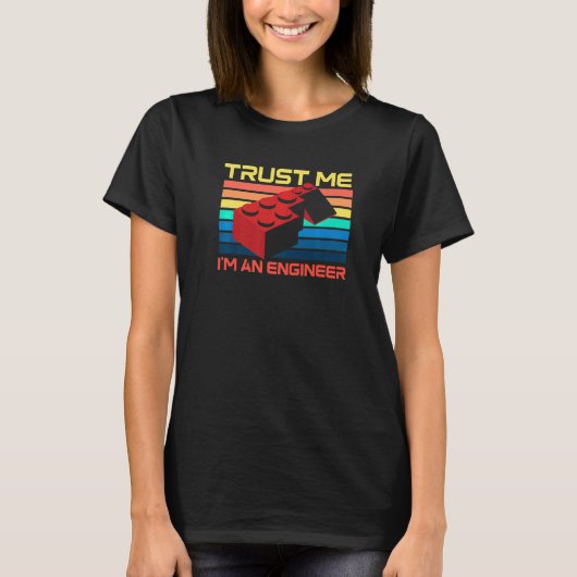 エンジニアマスタービルダー建物ブロックBricks Bri Tシャツ (正面)