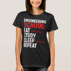 エンジニアリングおもしろい大学学生技術学校 Tシャツ