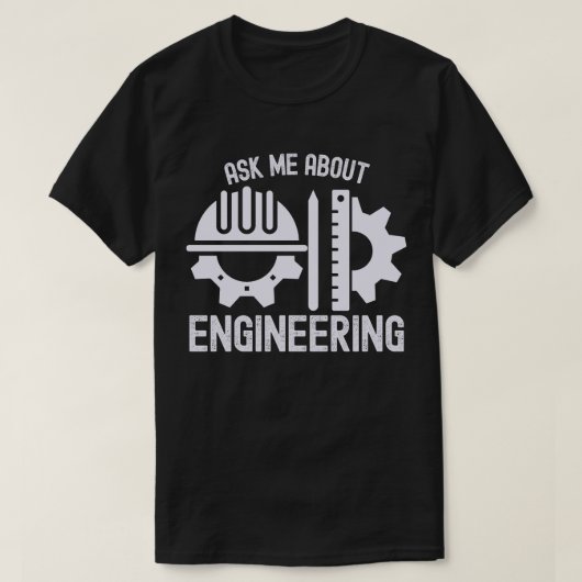 エンジニアリングについて聞いてください Tシャツ (デザイン正面)