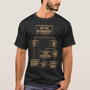 エンジニアリングの学生フローチャート女の子を拾う方法 Tシャツ