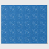 エンジニアリングの青写真のスタイル ラッピングペーパー (フラット)
