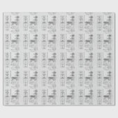 エンジニアリングの青写真の機械類のヴィンテージ ラッピングペーパー (フラット)