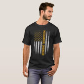 エンジニアリングギア コグ アメリカ国旗 機械エンジニア Tシャツ (正面フル)