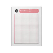 エンジニアリンググラフシートグリッド紙ピンク ノートパッド (回転)