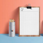 エンジニアリンググラフシートグリッド紙6mmグレー ノートパッド