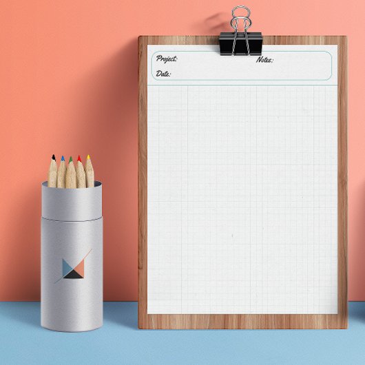 エンジニアリンググラフシートグリッド紙6mm青 ノートパッド