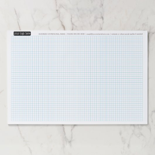 エンジニアリンググラフCalcpadロゴ付きカラー編集可能 ペーパーパッド (正面)