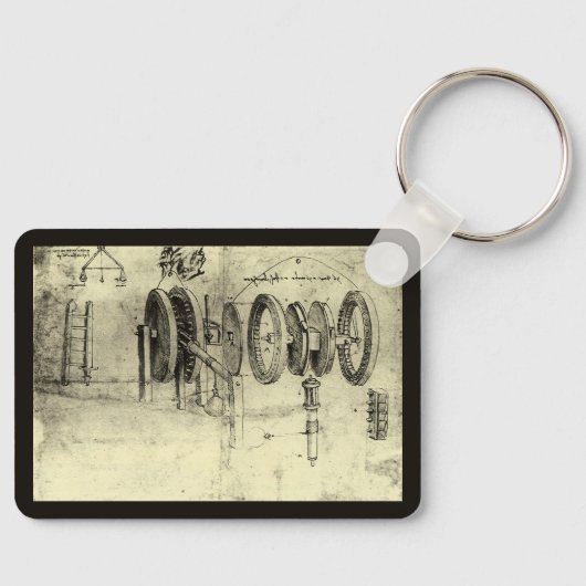 エンジニアリングスケッチ・オブ・ザ・ホイール(レオナルド・ダ・ヴィンチ) キーホルダー (正面)