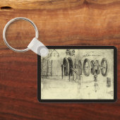 エンジニアリングスケッチ・オブ・ザ・ホイール(レオナルド・ダ・ヴィンチ) キーホルダー (裏面)