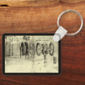 エンジニアリングスケッチ・オブ・ザ・ホイール(レオナルド・ダ・ヴィンチ) キーホルダー (正面)