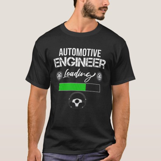 エンジニアリングティ車のーの読み込み Tシャツ (正面)