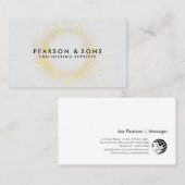 エンジニアリングフェイク金ゴールド円 名刺 (正面/裏面)