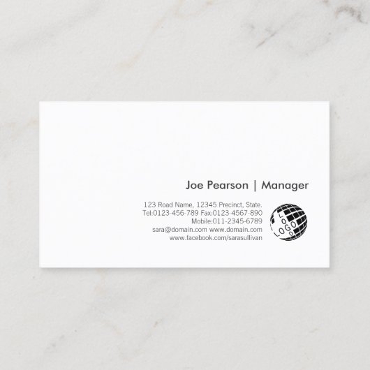 エンジニアリングフェイク金ゴールド円 名刺 (裏面)