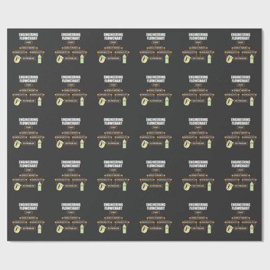 エンジニアリングフローチャートおもしろいなエンジニアのギフト ラッピングペーパー (フラット)