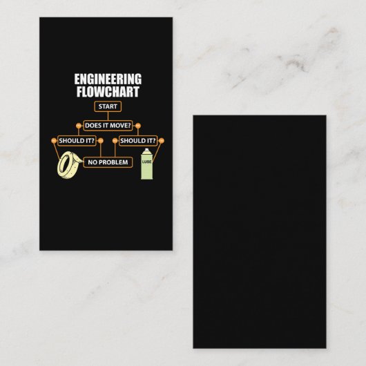 エンジニアリングフローチャートおもしろいなエンジニアのギフト 名刺 (正面/裏面)